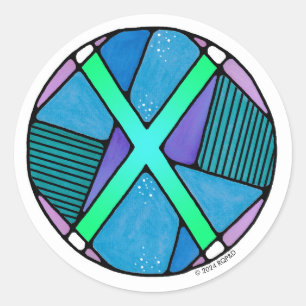 Art Nouveau Rune Gebo - UNITY Classic Round Sticker