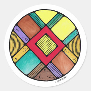 Art Nouveau Rune Ingwaz - EARTH MAGIC Classic Round Sticker