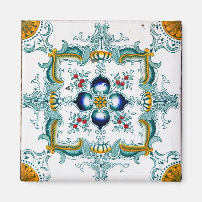 Art Nouveau’s Majolica Tiles Magnet (Front)
