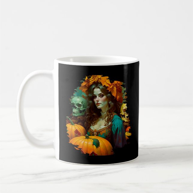 Art Nouveau Samhain Coffee Mug (Left)