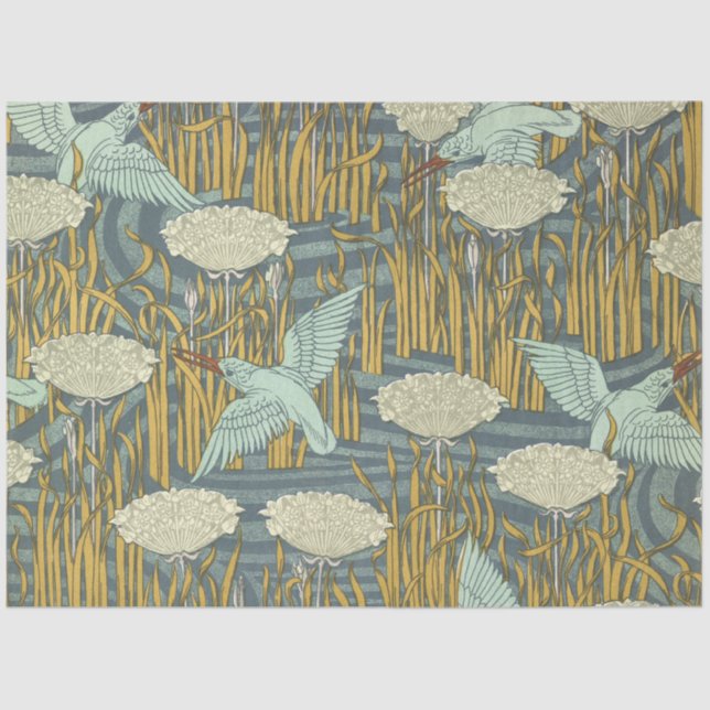 Art Nouveau Sandpiper Tissue Paper (Front)