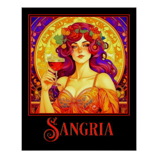Art Nouveau Sangria Poster