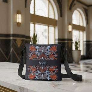 Art Nouveau Scrollwork Personalised Crossbody Bag