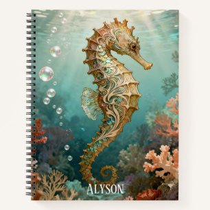 Art Nouveau Sea Horse Notebook