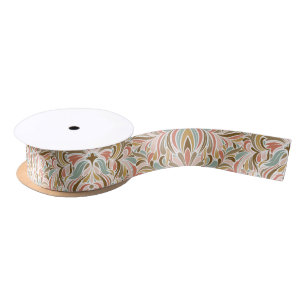 Art Nouveau Seamless Clear Background Satin Ribbon