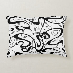 Art Nouveau seamless pattern. Curl texture in vint Decorative Cushion