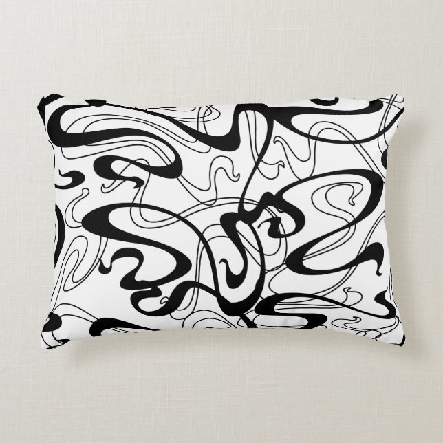 Art Nouveau seamless pattern. Curl texture in vint Decorative Cushion (Front)
