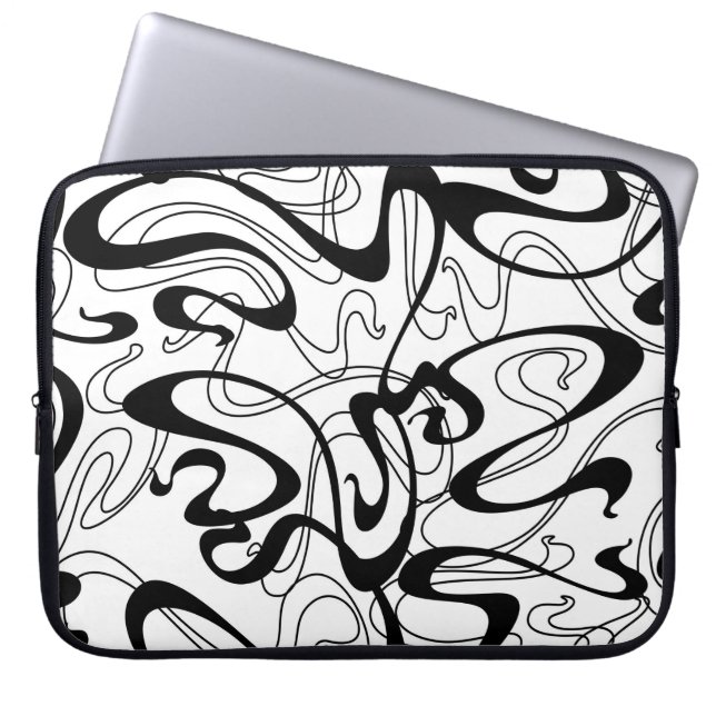 Art Nouveau seamless pattern. Curl texture in vint Laptop Sleeve (Front)