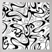 Art Nouveau seamless pattern. Curl texture in vint