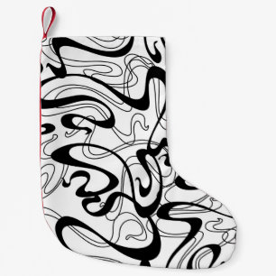 Art Nouveau seamless pattern. Curl texture in vint Small Christmas Stocking