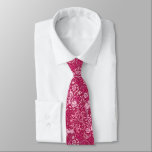 Art Nouveau Seaweed Floral, Deep Coral Pink  Tie<br><div class="desc">Tie in an Art Nouveau,  fantasy underwater floral pattern PH of graceful seaweed,  leaves and flowers,  based on a vintage William Morris textile design,  digitally enhanced and coloured in pale pink to deep coral pink on a fuchsia / magenta background</div>