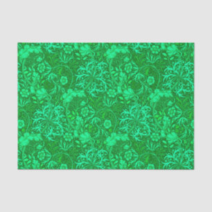 Art Nouveau Seaweed Floral, Emerald Green Tissue Paper