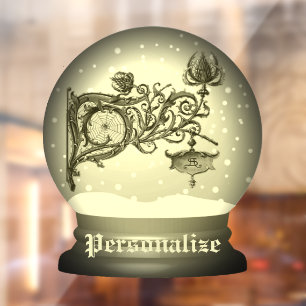 Art nouveau snow globe  window cling
