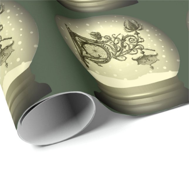 Art nouveau snow globe wrapping paper (Creator Uploaded)