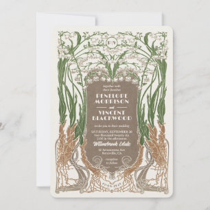 Art Nouveau Snowdrops Elegance Invitation
