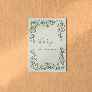 Art Nouveau soft pretty frame thank you Card