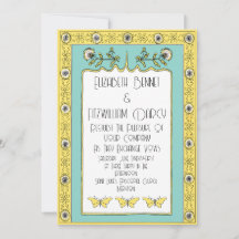 Art Nouveau Spring Dandelions and Butterflies