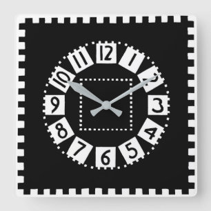 Art Nouveau Square Wall Clock