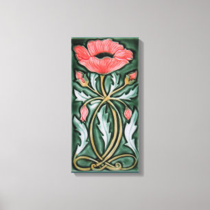Art Nouveau Stained Glass Canvas Print