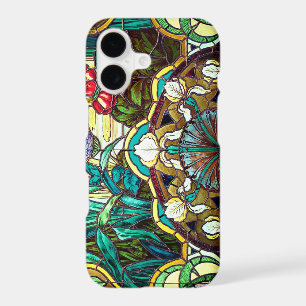 Art nouveau stained glass floral