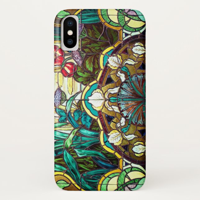 Art nouveau stained glass floral Case-Mate iPhone case (Back)