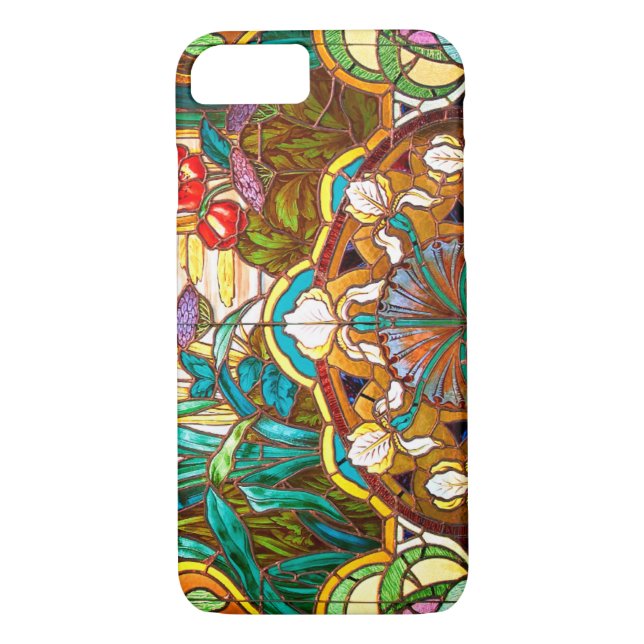 Art nouveau stained glass look floral elegant  Case-Mate iPhone case (Back)