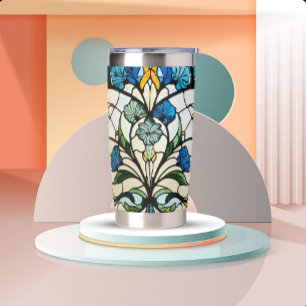 Art Nouveau Stained Glass Look Insulated Tumbler