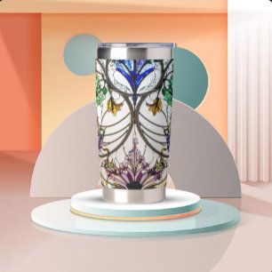 Art Nouveau Stained Glass Look Insulated Tumbler