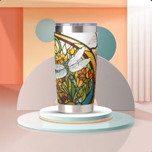 Art Nouveau Stained Glass Look Insulated Tumbler