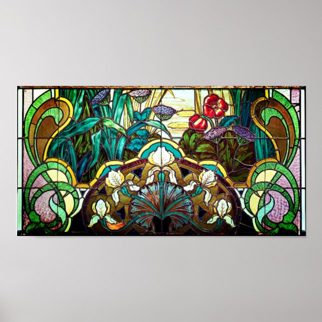 Art nouveau stained glass poster (Front)