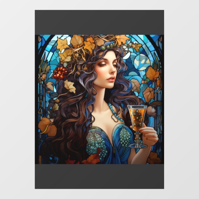 Art Nouveau Stained Glass Window Cling (Sheet)