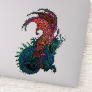 Art Nouveau Style Dragon in Colour