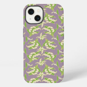 Art Nouveau Style iPad Case, Lilies on Mauve iPhone 13 Case