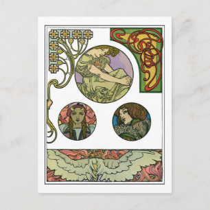Art Nouveau Style, Mucha Postcard