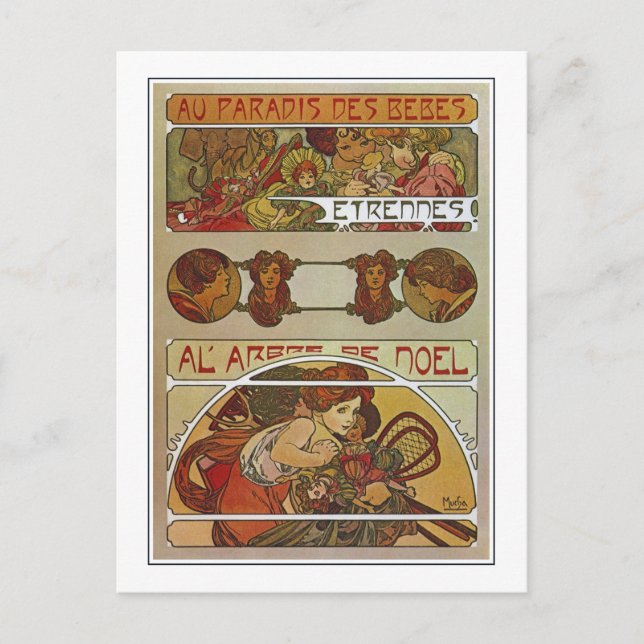 Art Nouveau Style, Mucha Postcard (Front)