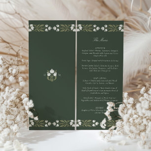 Art Nouveau Style Wedding Menu Card