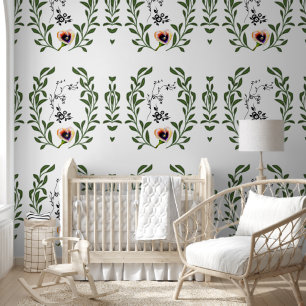 Art Nouveau Style with Calla Lily in  Watercolor Wallpaper