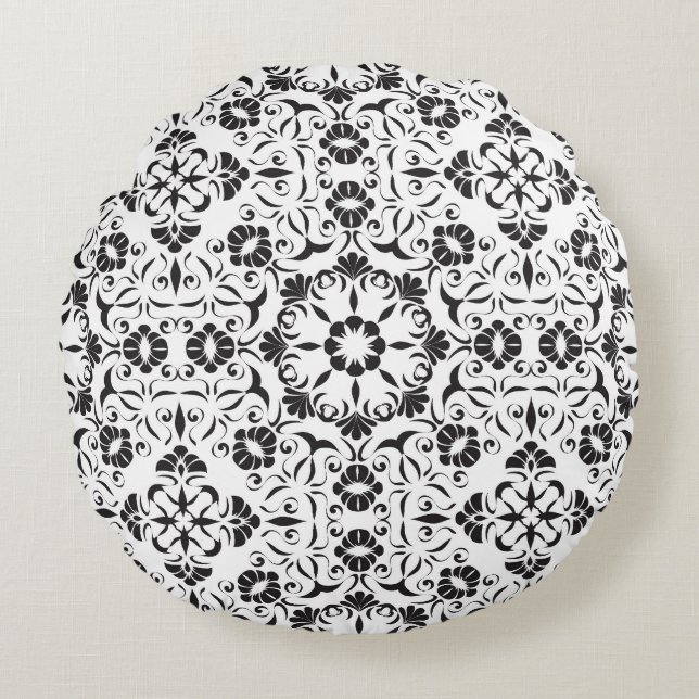 Art Nouveau: Stylised Vintage Elements Round Cushion (Front)