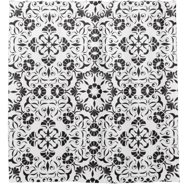 Art Nouveau: Stylised Vintage Elements Shower Curtain (Front)