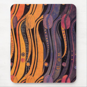 Art Nouveau Stylized Tulips - Mousepad