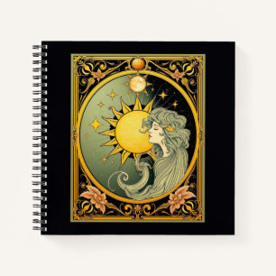 Art Nouveau Sun & Goddess Notebook