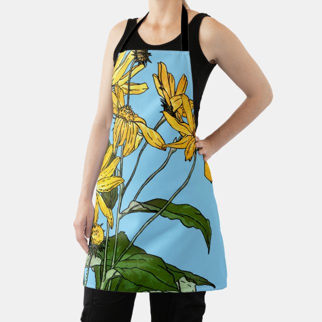 Art Nouveau Sunflowers Apron (Insitu)
