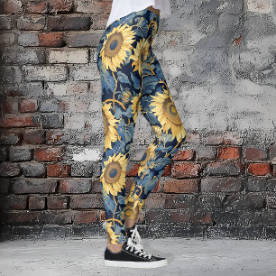 Art Nouveau Sunflowers Leggings