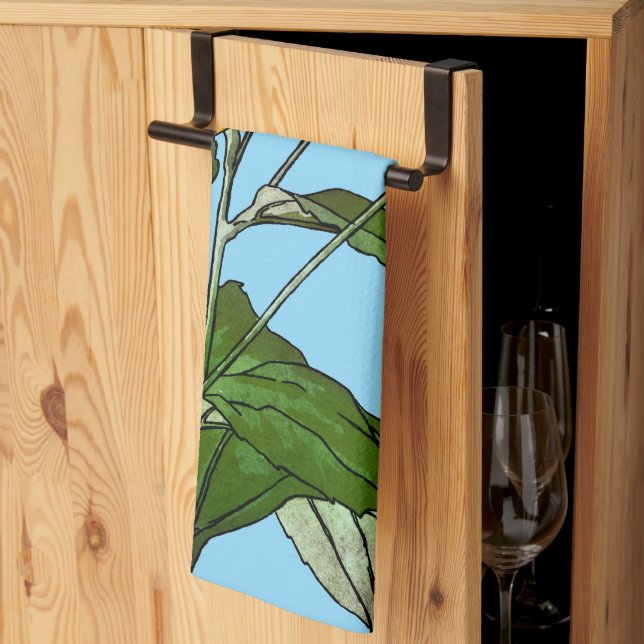 Art Nouveau Sunflowers Tea Towel (Thirds Fold)