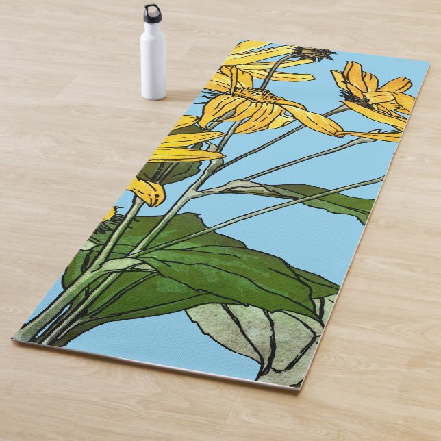 Art Nouveau Sunflowers Yoga Mat (In Situ)
