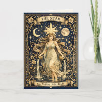 Art Nouveau Tarot Birthday Celestial Star 