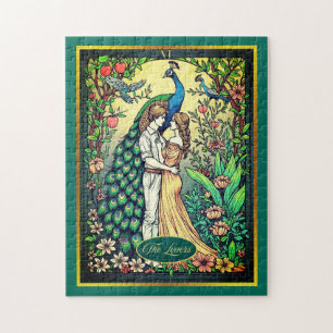 Art Nouveau Tarot Card, The Lovers Jigsaw Puzzle