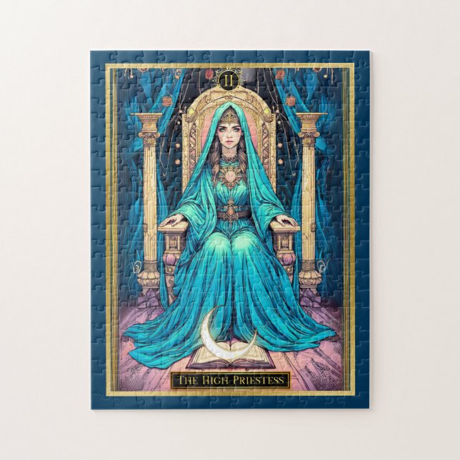 Art Nouveau Tarot, the High Priestess Jigsaw Puzzle (Vertical)