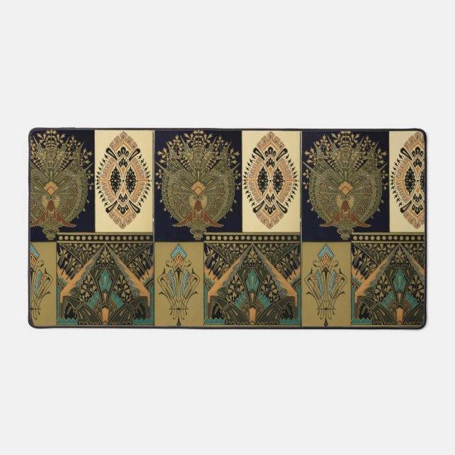 Art nouveau textile pattern Christopher dresser Desk Mat (Front)