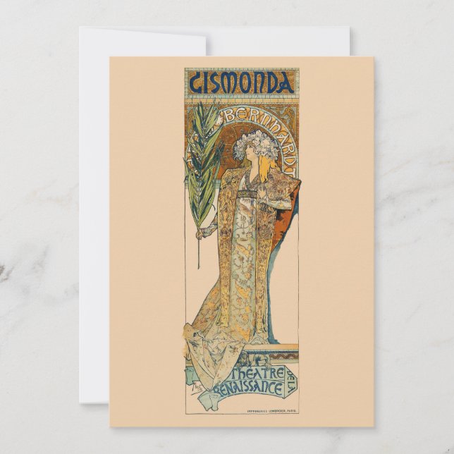 Art Nouveau  Thank You Card (Front)